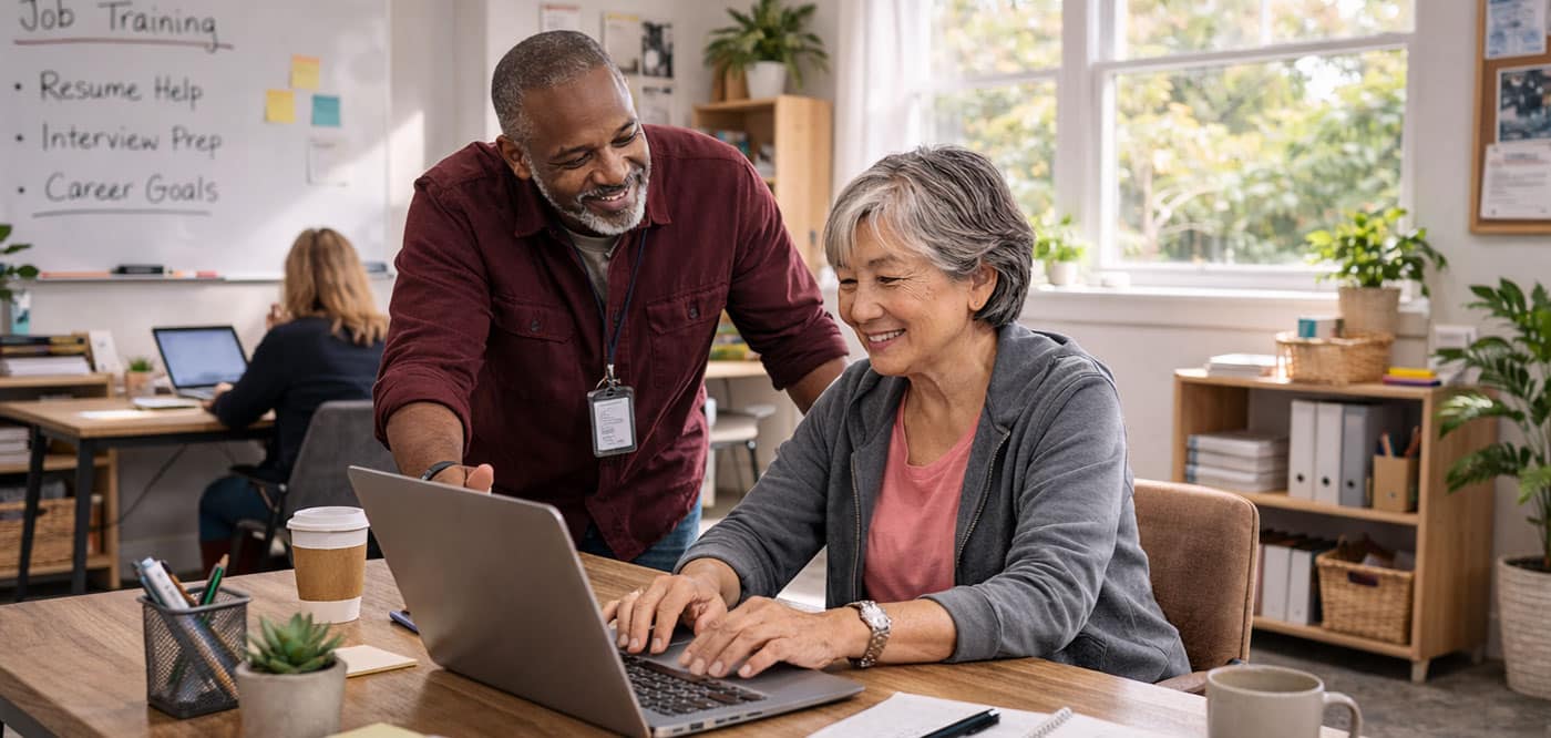 A veteran or program participant in job training and employment support at Reveille Foundation